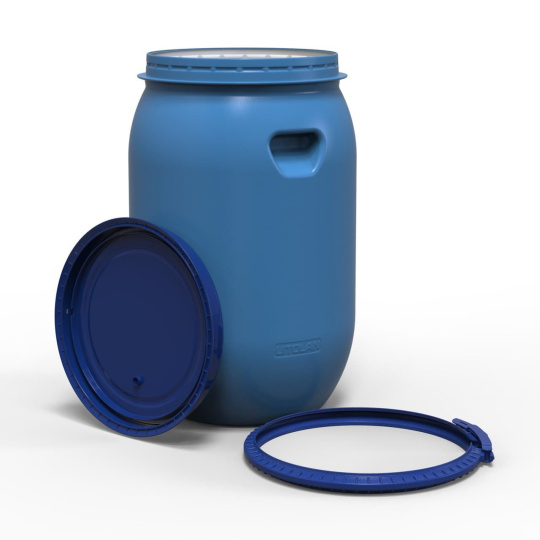 Beczka plastikowa spożywcza, z deklem 130 l, BP130D - zdjęcie 6
