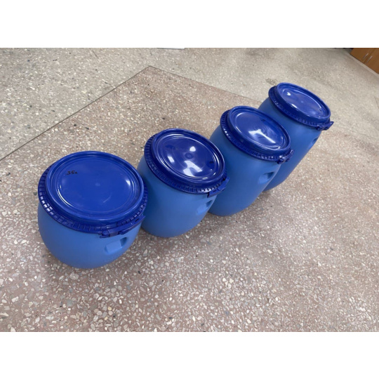 Beczka plastikowa spożywcza, z deklem, 100 l, BP100D - zdjęcie 8